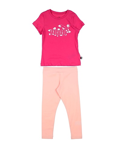 PUMA Kids’ co-ord Graphic Tee & Leggings Set G
 Fuchsia 100% Cotton