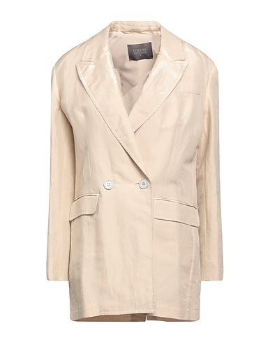 LORENA ANTONIAZZI Blazer Beige 63% Cotton, 19% Acetate, 14% Polyester, 4% Silk