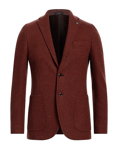 ANGELO NARDELLI Blazer Brick red 43% Wool, 36% Cotton, 18% Polyamide, 3% Other Fibres