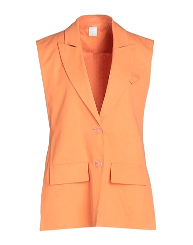 8 by YOOX Blazer SLEEVELESS COTTON BLAZER
 Apricot 58% Cotton, 42% Silk