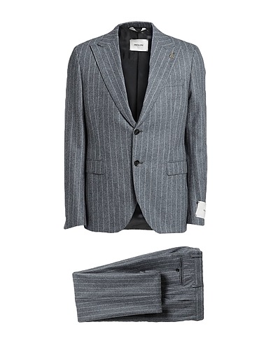 PAOLONI Suits Grey 100% Virgin Wool