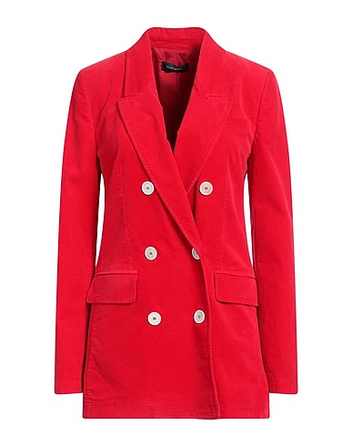 PIAZZA SEMPIONE Blazer Red 98% Cotton, 2% Elastane