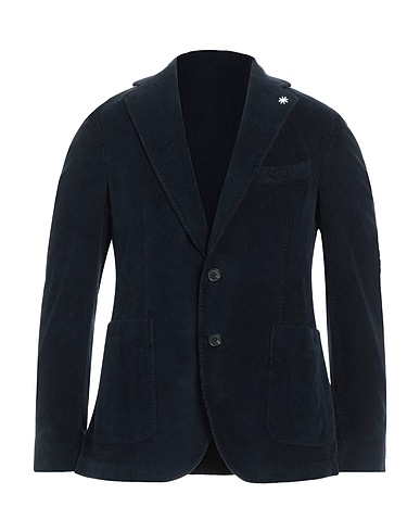 MANUEL RITZ Blazer Midnight blue 98% Cotton, 2% Elastane