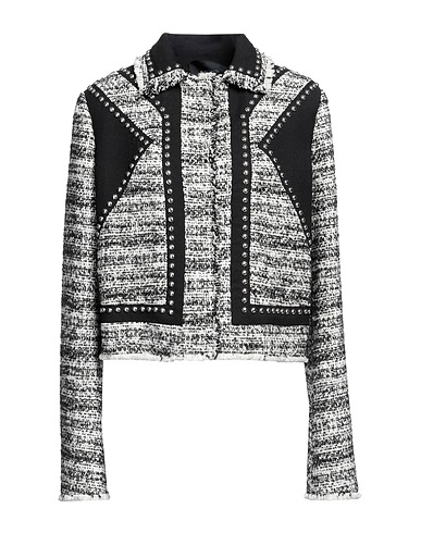 GIAMBATTISTA VALLI Americana Negro 47% Algodón, 25% Poliéster, 18% Otras Fibras, 10% Lana, Lana Virgen