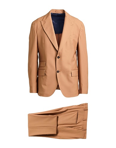 ELEVENTY Suits Camel 100% Wool