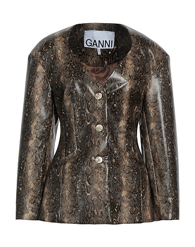 GANNI Blazer Beige 57% Recycled polyester, 43% Recycled Polystyrene