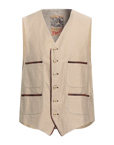 STEWART Suit vest Beige 100% Cotton