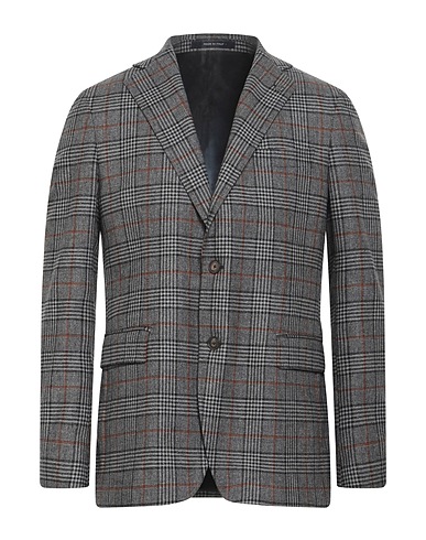 ANGELO NARDELLI Blazer Grey 90% Virgin Wool, 6% Silk, 4% Cashmere