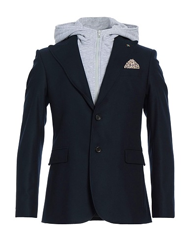 MANUEL RITZ Blazer Midnight blue 74% Polyester, 25% Viscose, 1% Elastane, Cotton