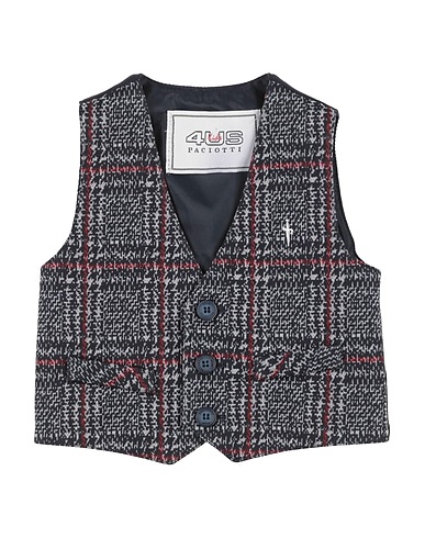 PACIOTTI 4US Waistcoat Black 60% Polyester, 40% Cotton