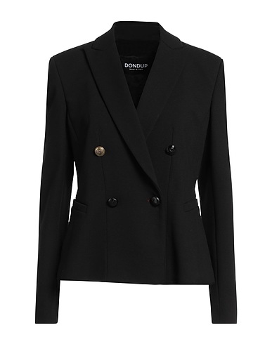 DONDUP Blazer Black 69% Viscose, 25% Polyamide, 6% Elastane