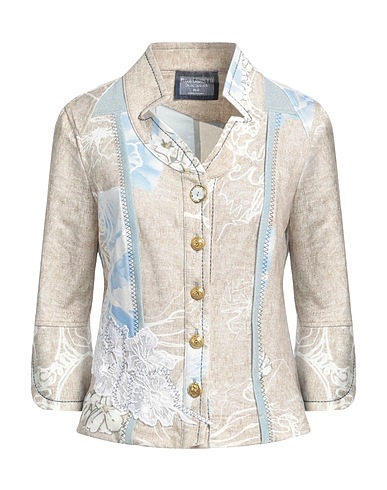 ELISA CAVALETTI by DANIELA DALLAVALLE Giacca Beige 95% Cotone, 5% Elastan, Viscosa, Poliestere, Poliammide