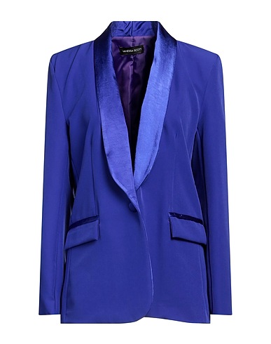 VANESSA SCOTT Blazer Bright blue 95% Polyester, 5% Elastane