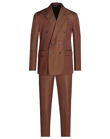 BRIAN DALES Suits Brown 100% Cotton