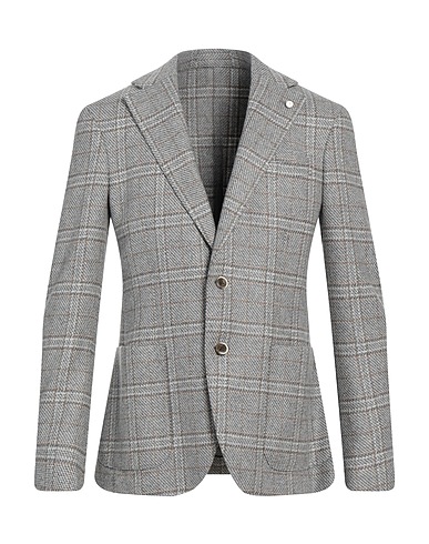 LUIGI BIANCHI Mantova Blazer Grey 80% Wool, 20% Polyamide