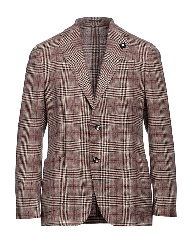 LARDINI Blazer Brown 73% Wool, 27% Linen