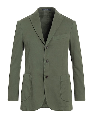 DRUMOHR Blazer Green 99% Cotton, 1% Elastane