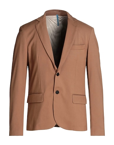 BL.11 BLOCK ELEVEN Blazer Camel 63% Polyester, 34% Viscose, 3% Elastane