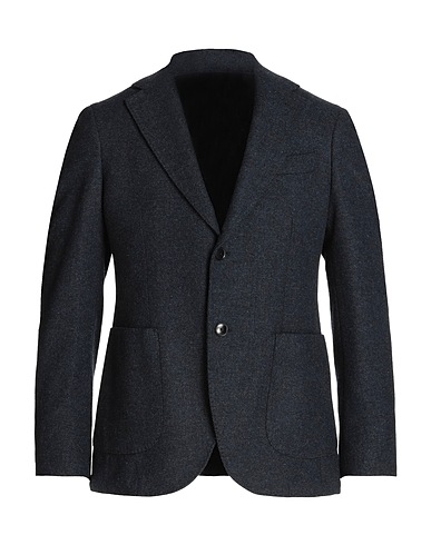 MP MASSIMO PIOMBO Blazer Navy blue 55% Wool, 35% Polyester, 10% Polyamide