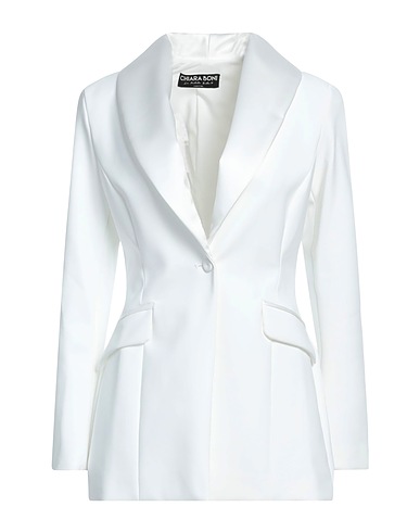 CHIARA BONI LA PETITE ROBE Blazer White 72% Polyamide, 28% Elastane