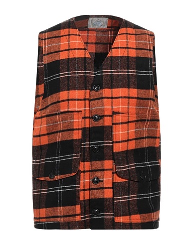 CHESAPEAKE'S Suit vest Orange 45% Polyacrylic, 30% Polyester, 25% Wool