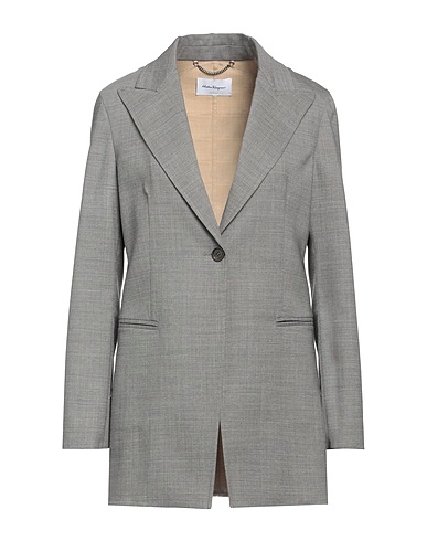 FERRAGAMO Blazer Grey 96% Virgin Wool, 3% Elastane, 1% Polyamide