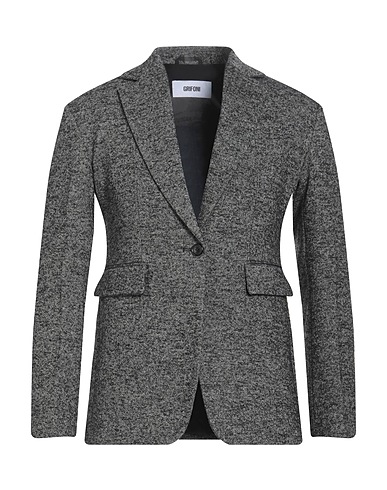 GRIFONI Blazers Schwarz 54% Synthetische Fasern, 22% Wolle, 16% Baumwolle, 4% Seide, 4% Andere Fasern