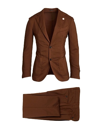 LARDINI Suits Brown 100% Wool