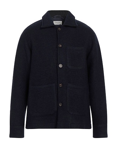 TINTORIA MATTEI 954 Solid colour shirt Midnight blue 80% Wool, 20% Polyester