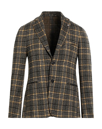 LUCA BERTELLI Blazer Yellow 64% Viscose, 34% Polyester, 2% Elastane