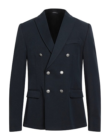 DANIELE ALESSANDRINI HOMME Blazer Blu notte 78% Poliestere, 17% Viscosa, 5% Elastan
