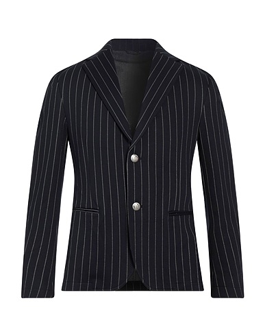 DANIELE ALESSANDRINI HOMME Blazer Midnight blue 55% Viscose, 29% Polyamide, 12% Polyester, 4% Elastane