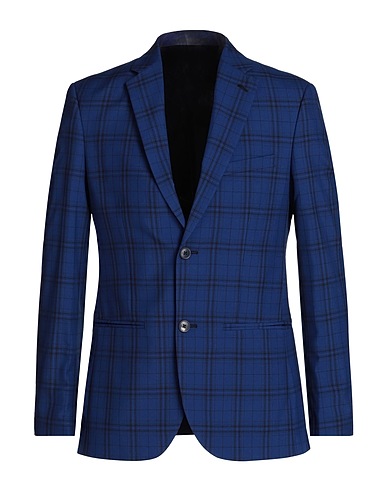 TOPMAN Blazer Blue 65% Polyester, 35% Viscose