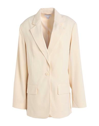 TOPSHOP Blazer Cream 96% Polyester, 4% Elastane