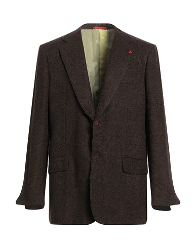 ISAIA Blazer Testa di moro 28% Lana, 20% Lana di alpaca, 20% Lana mohair, 16% Altre Fibre, 16% Poliammide