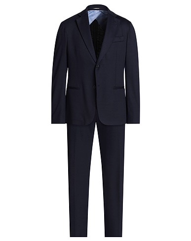 EMPORIO ARMANI Suits Midnight blue 58% Lyocell, 42% Virgin Wool