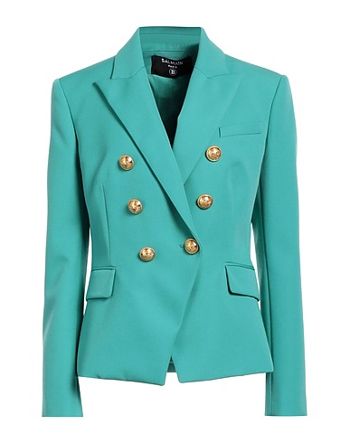 BALMAIN Jackett Tūrkis 100% Wolle, Baumwolle, Viskose