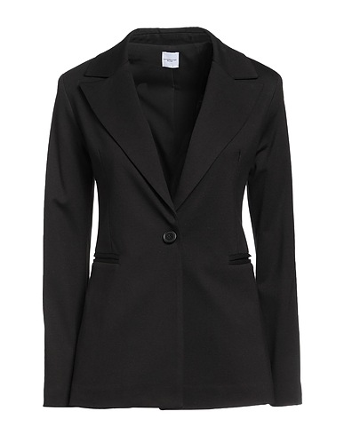 ELEONORA STASI Blazer Black 73% Viscose, 22% Nylon, 5% Elastane