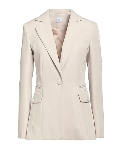 ELEONORA STASI Blazer Cream 85% Polyester, 12% Elastane, 3% Other Fibres