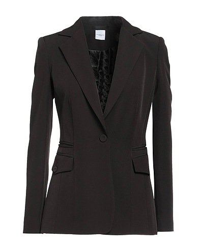 ELEONORA STASI Blazer Black 85% Polyester, 12% Elastane, 3% Other Fibres