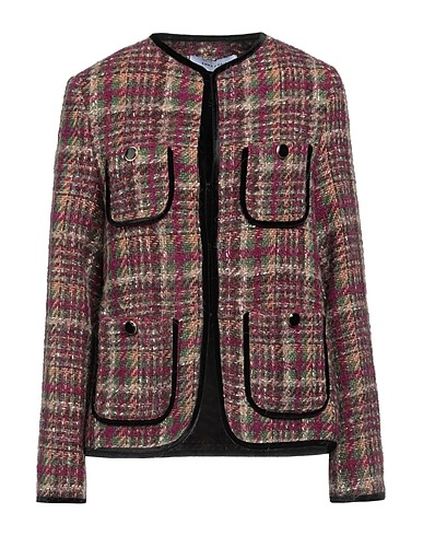 EMMA & GAIA Blazer Purple 61% Synthetic fibers, 18% Cotton, 17% Wool, 2% Alpaca wool, 2% Other Fibres