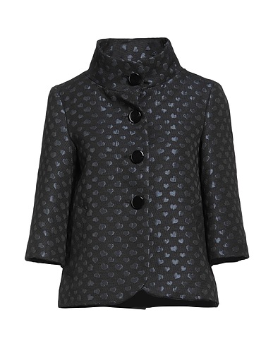 EMMA & GAIA Blazer Black 50% Polyester, 35% Cotton, 10% Acrylic, 5% Other Fibres