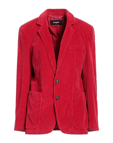 DSQUARED2 Blazer Red 99% Cotton, 1% Elastane, Calfskin
