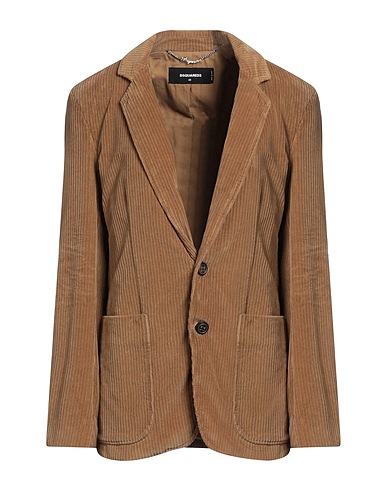 DSQUARED2 Blazer Camel 99% Cotton, 1% Elastane, Calfskin