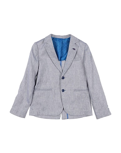 BUGATTI Blazer Celeste 50% Lino, 50% Cotone