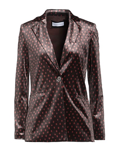 CARACTÈRE Blazer Dark brown 92% Polyester, 8% Elastane