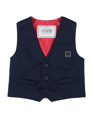 PACIOTTI 4US Waistcoat Midnight blue 98% Cotton, 2% Elastane