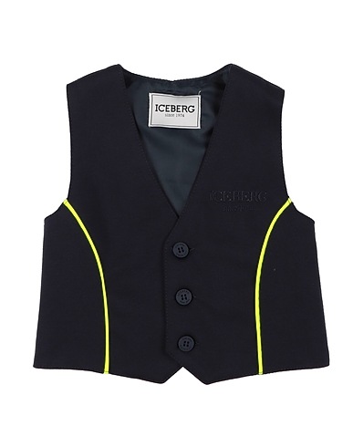 ICEBERG Waistcoat Midnight blue 60% Viscose, 35% Polyamide, 5% Elastane