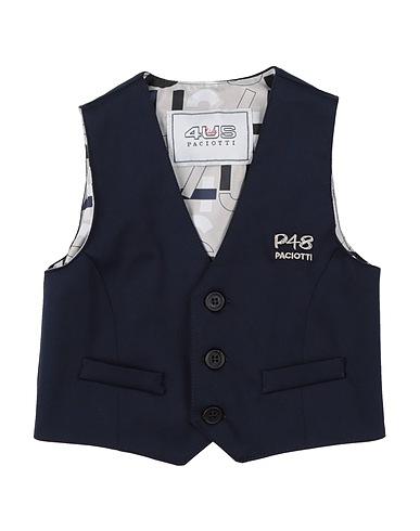 PACIOTTI 4US Waistcoat Midnight blue 58% Cotton, 40% Viscose, 2% Elastane
