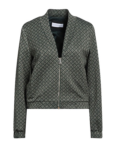 CARACTÈRE Jacket Dark green 82% Polyester, 15% Metal, 3% Elastane
